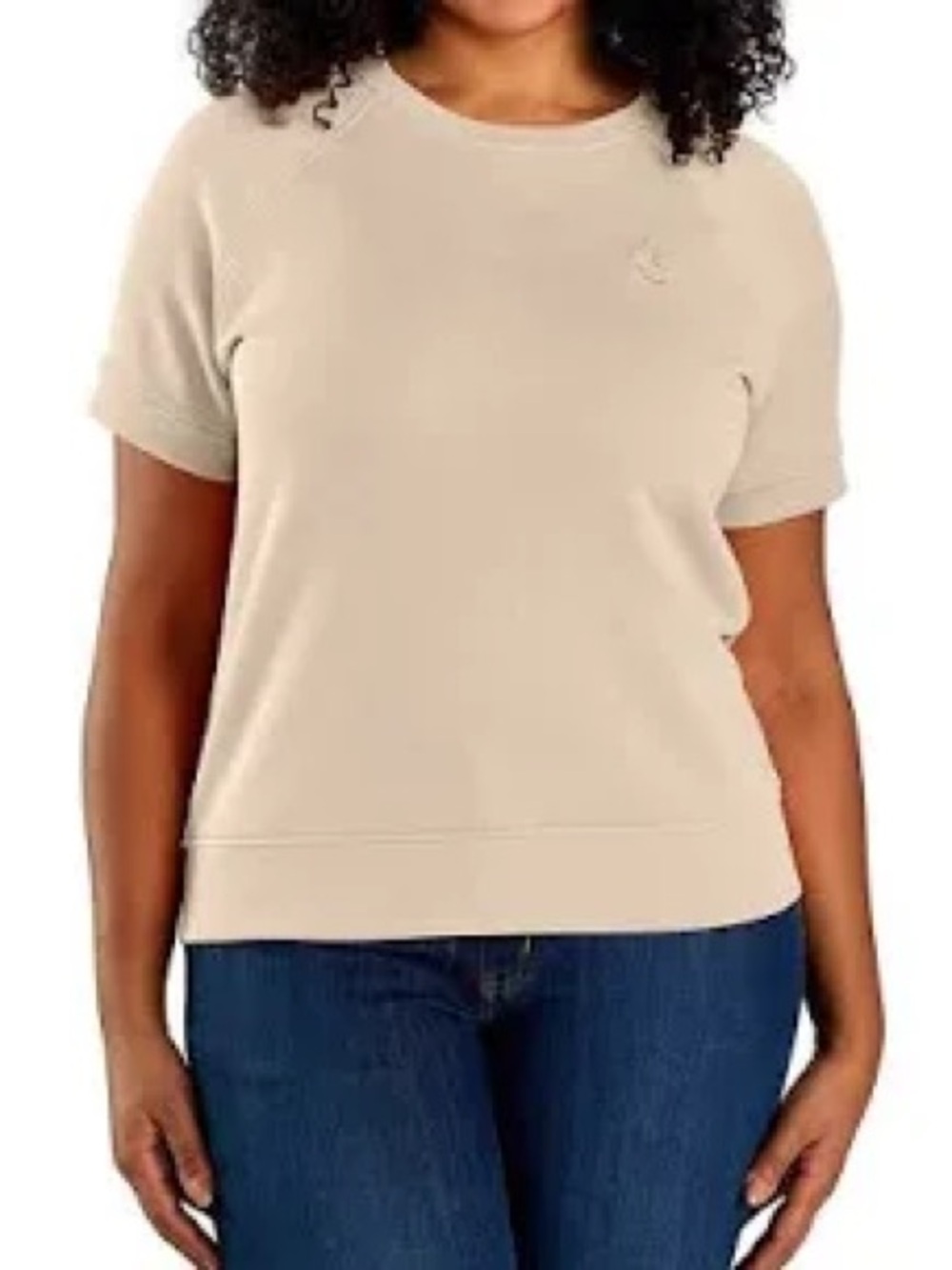 Carhartt Relaxed Fit Beige French Terry Cloth Short Sleeve Pullover Size 2X